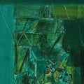 Abstract oil painting titled 'Pratiti 4', 30x18 inches, by artist Vikas Joshi on Canvas