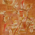 Abstract oil painting titled 'Pratiti 5', 30x18 inches, by artist Vikas Joshi on Canvas
