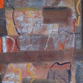 Abstract oil painting titled 'Pratiti 7', 30x18 inches, by artist Vikas Joshi on Canvas
