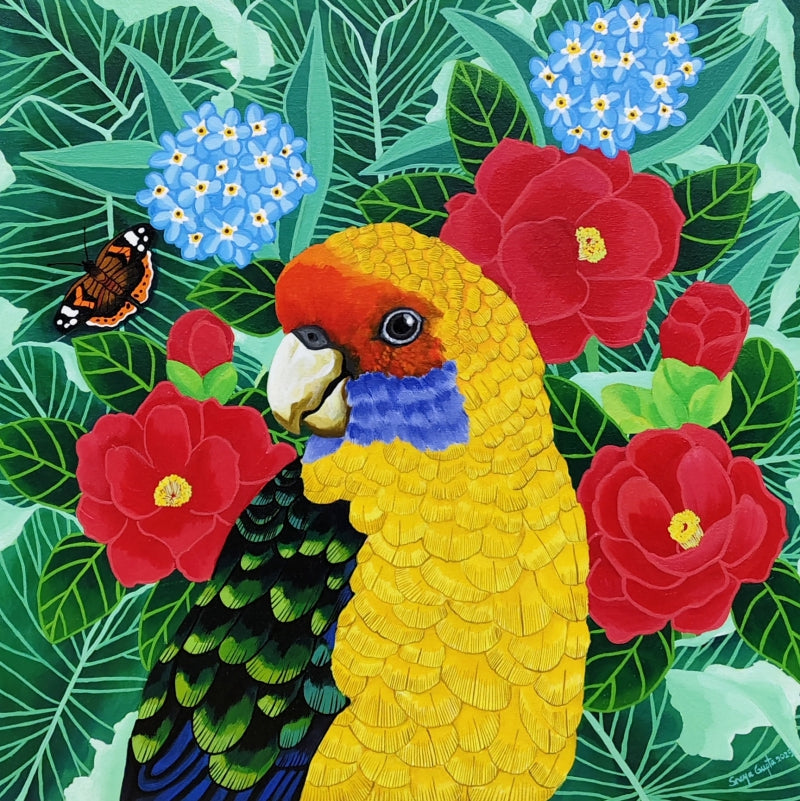 The Precious Promise 2' nature acrylic painting by artist Sreya Gupta, 24x24 inch, on canvas