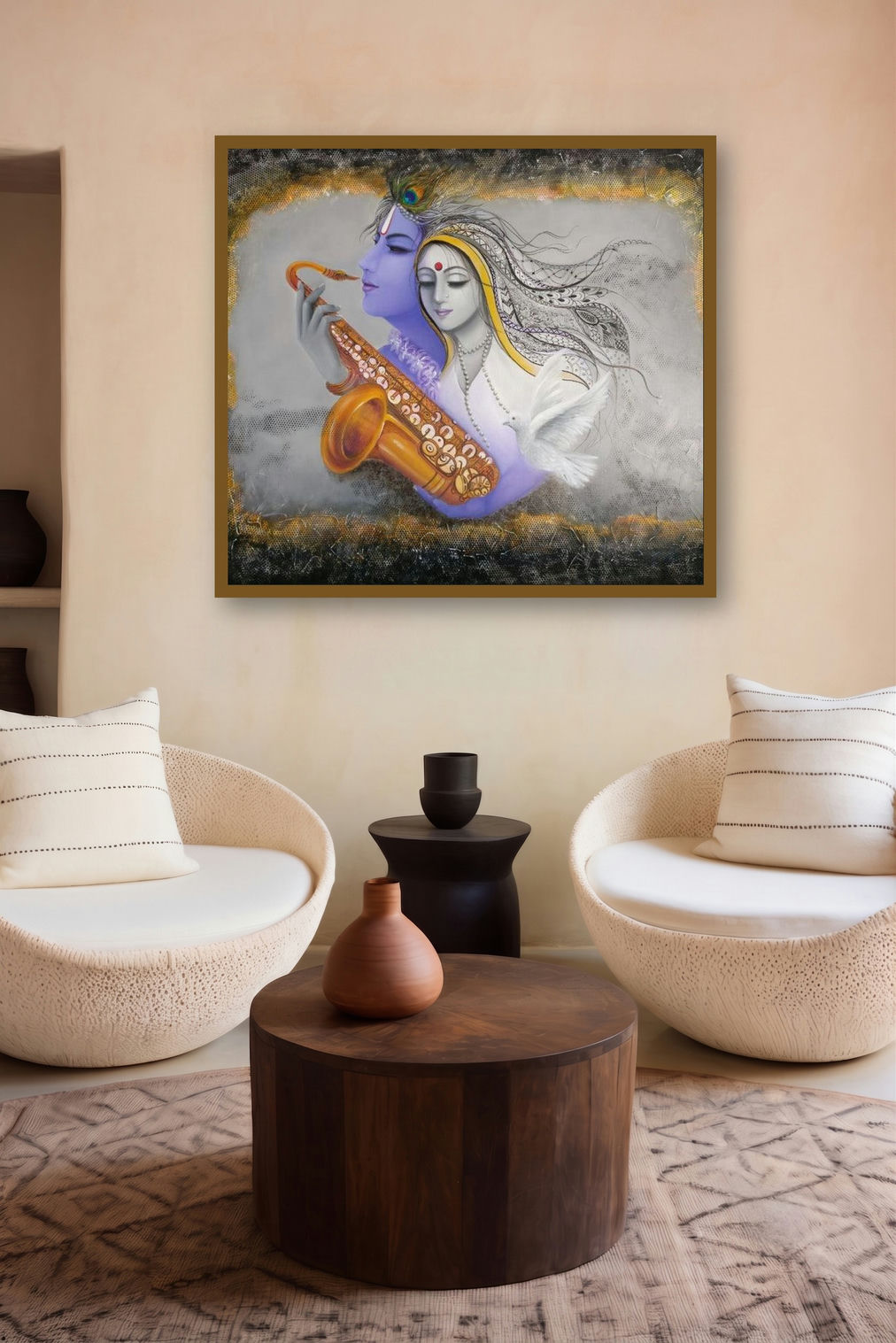 Prem Rang (Eternal Rhapsody) by artist Rakhi Baid displayed in a Modern gallery