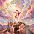 The Promise' religious mixed-media painting by artist Anil Kumar, 45x32 inch, on canvas