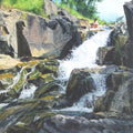 Landscape oil painting titled 'Propitious', 48x35 inches, by artist Vivek Vadkar on Canvas