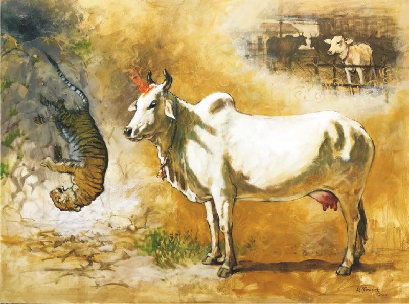 Punyakoti painting by Kudalayya Hiremath