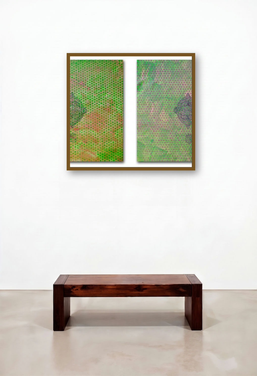 Purabh Paschim (Dual Echoes: Abstract Forms in Harmony)