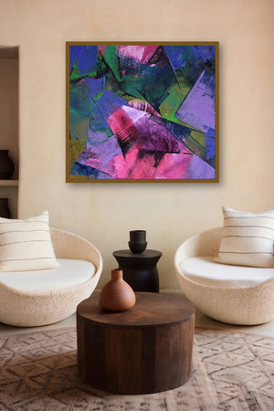 Purple Abstract (Violet Vortex) by artist Siddhesh Rane displayed in a Contemporary Exhibition gallery