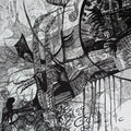 contemporary pen drawing titled 'Quantum Domain', 17x12 inches, by artist Rachana Shah on Brustro Paper