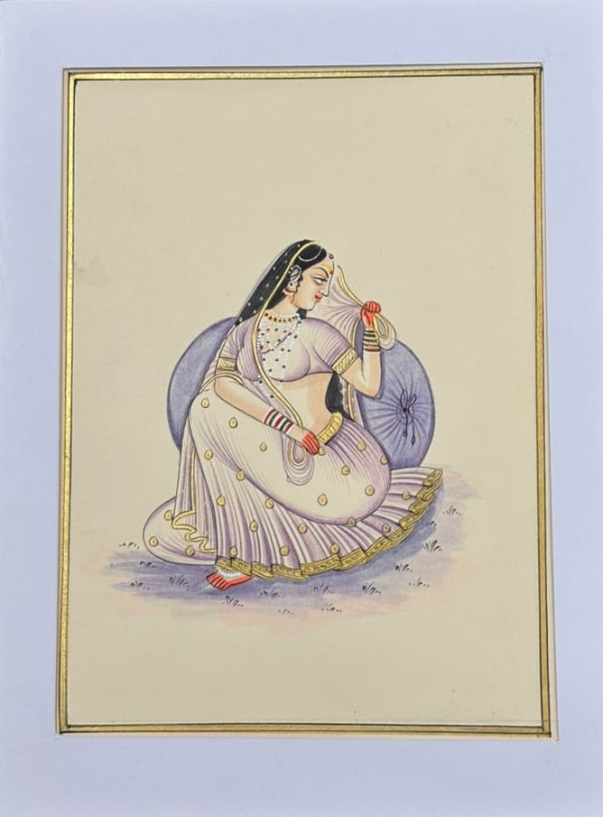 Queen 1' figurative miniature Traditional Art by artist Unknown, 8x6 inch, on paper