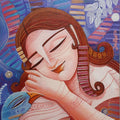 Figurative acrylic painting titled 'Queen III', 12x16 inches, by artist DEVIRANI DASGUPTA on Canvas