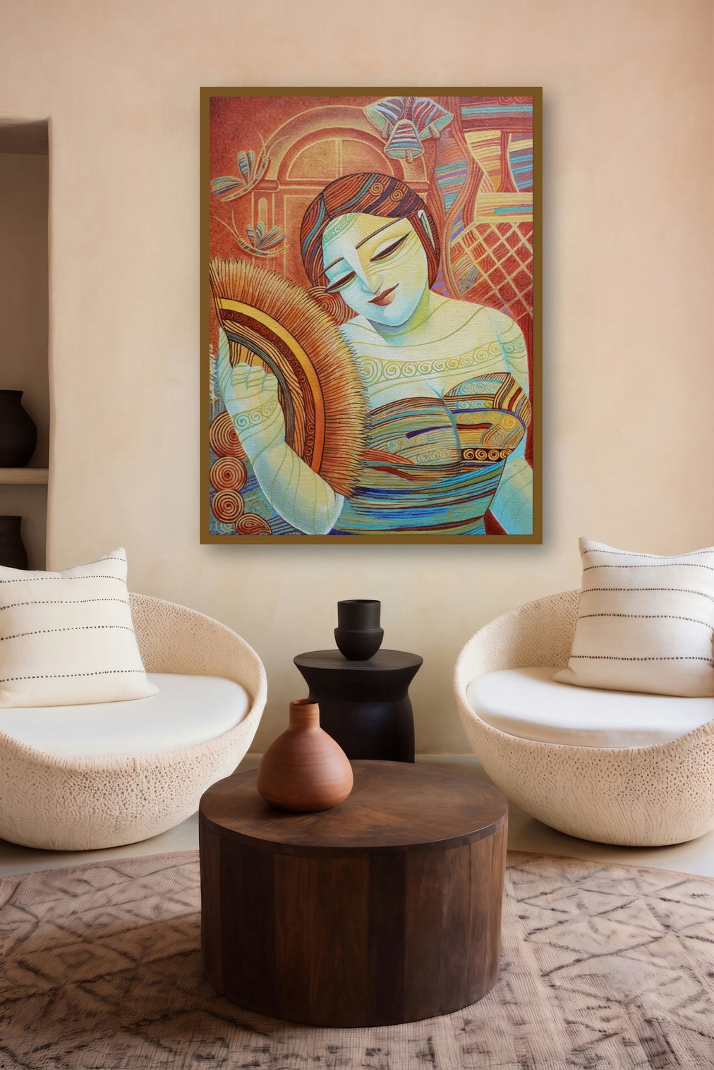 Queen V (Summers Breeze) by artist Devirani Dasgupta displayed in a Curated gallery