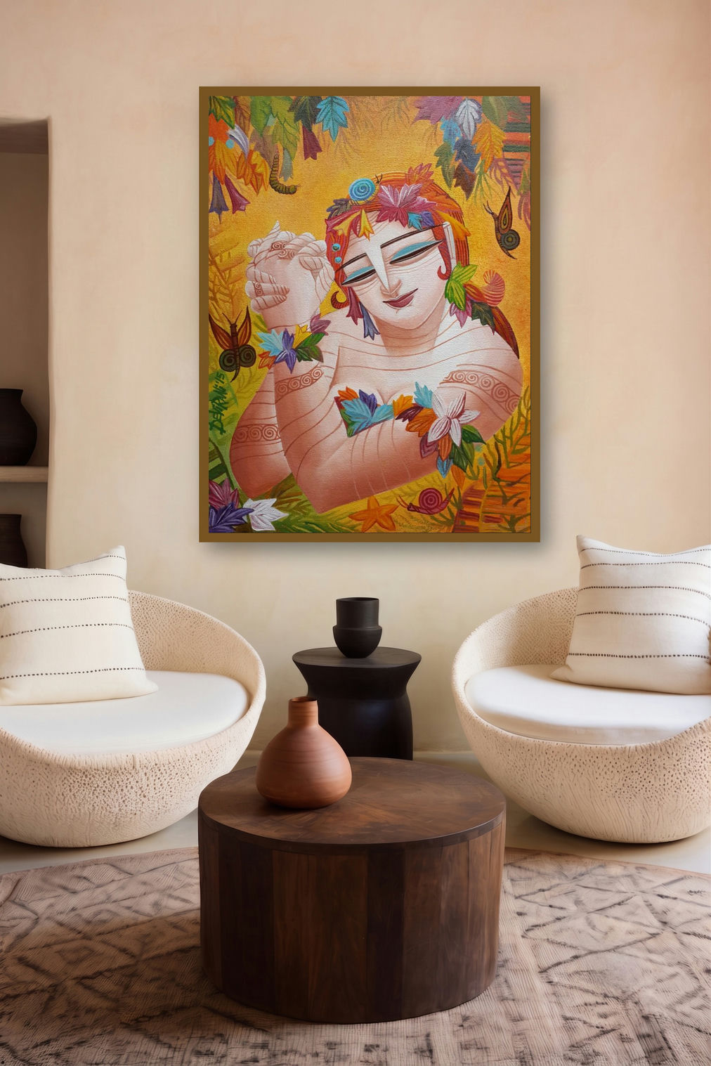 Queen Vi (Natures Embrace) by artist Devirani Dasgupta displayed in a Museum Style gallery