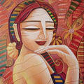 Figurative acrylic painting titled 'Queen VII', 12x16 inches, by artist DEVIRANI DASGUPTA on Canvas