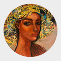 The Quiet Crown 1' figurative acrylic painting by artist Suruchi Jamkar, 24x24 inch, on canvas