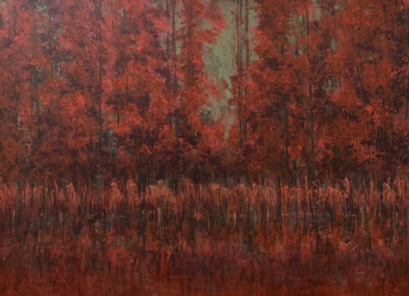Raag' nature acrylic painting by artist Vinita Sadarangani, 36x48 inch, on canvas