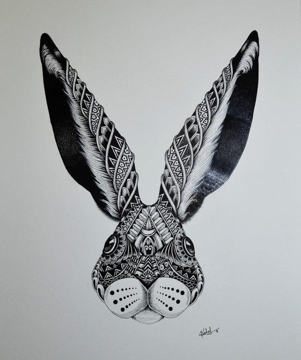 Rabbit Drawing by Kushal Kumar | ArtZolo.com