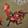 contemporary acrylic painting titled 'Racing With The Clouds', 30x36 inches, by artist Vandana Rakesh on Canvas