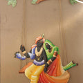 Religious craft titled 'Krishna Radha Jhoola 2', 18x30 inches, by artist Nitesh on Wrought Iron