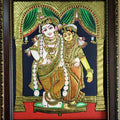Religious tanjore traditional art titled 'Radha krishna Tanjore Painting 1', 20x16 inches, by artist VANI VIJAY on Plywood