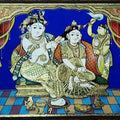 Religious tanjore traditional art titled 'Radha krishna Tanjore Painting 2', 24x36 inches, by artist VANI VIJAY on Plywood