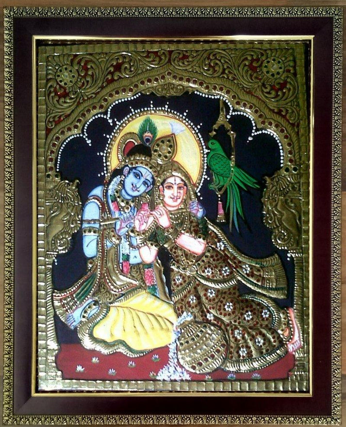 radha-krishna-tanjore-painting-iii-yellow-tanjore-traditional-art-by