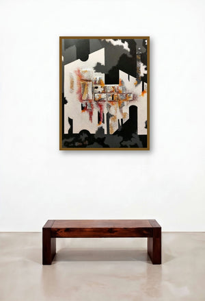 Radiant Fenestration (A City's Pulse) by artist Ankita Dey Bhoumik displayed in a Designer Study