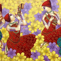 'Rag Basant' figurative acrylic painting by artist Sekhar Roy, 48x96 inch, on canvas