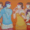 Raga Of Romance 2' figurative acrylic painting by artist Animesh Biswas, 36x48 inch, on canvas