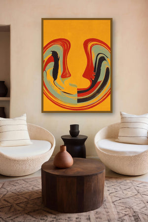 Rahasya Samvad (The Silent Dialogue) by artist Atul Padia displayed in a Contemporary gallery