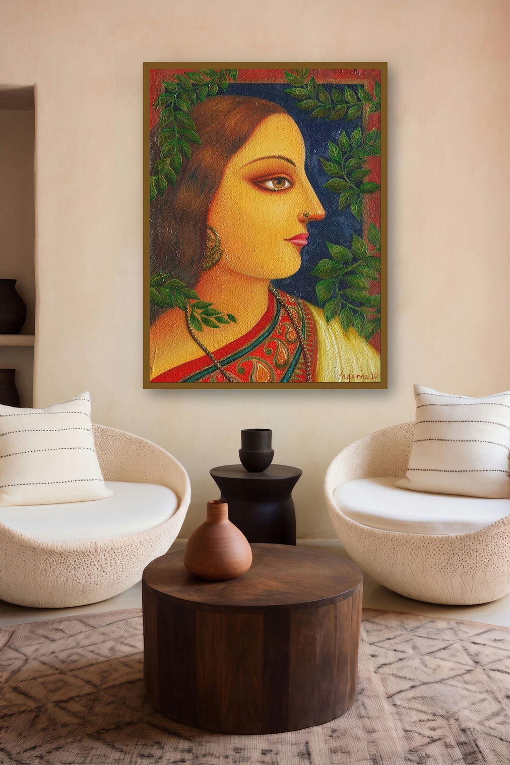 Rai Kamol by artist Suparna Dey displayed in a Boutique gallery