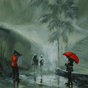 Rain Click I by Mopasang Valath, Print Acrylic Scenic Painting on Canvas, X-Small Square Wall Art