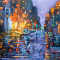 Realistic acrylic painting titled 'Rainy Day 2', 30x30 inches, by artist Arjun Das on Canvas