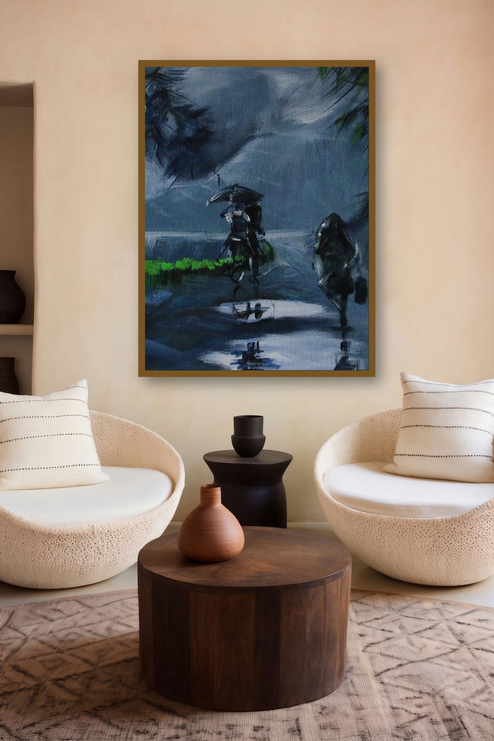 Rainy Day by artist Mopasang Valath displayed in a Contemporary Exhibition gallery