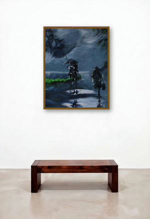 Rainy Day by artist Mopasang Valath displayed in a Traditional Executive Office