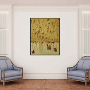 In-situ view of Durshit Bhaskar's 'Rajasthan (The City Within)' painting in a room