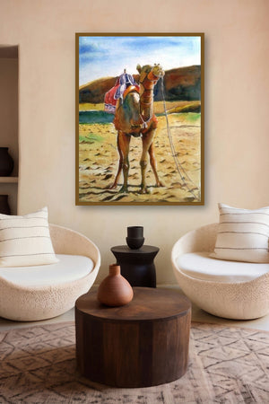 Rajasthan (Desert Wanderer) by artist Chetan Agrawal displayed in a Curated gallery