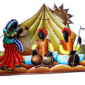 Lifestyle craft titled 'Rajasthani Troup', 24x16 inches, by artist Nitesh on Wrought Iron