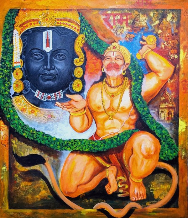 Ram Bhakt Hanuman painting by Arjun Das