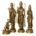 Religious handicraft titled 'Ram Darbar Lord Ram Sita And Laxman', 18x5x4 inches, by artist Brass Handicrafts on Brass