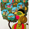 Ramayana' religious acrylic-ink painting by artist Rangoli Garg, 24x18 inch, on canvas