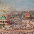 Religious acrylic painting titled 'Rathyatra', 24x36 inches, by artist Amol Satre on Canvas