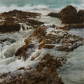 Ratnadurg Fort 2' seascape watercolor painting by artist Mohammad Yousf, 14x10 inch, on paper