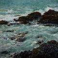 Ratnadurg Fort 3' seascape watercolor painting by artist Mohammad Yousf, 10x14 inch, on paper