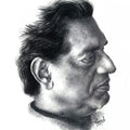Portrait pencil drawing titled 'Ray', 11x8 inches, by artist Pranab Das on Paper