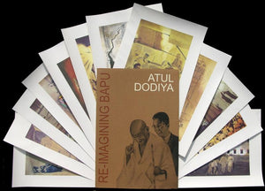 Figurative serigraphs painting titled 'Re Imagining Bapu', 20x14 inches, by artist Atul Dodiya on Paper