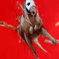 Animals acrylic oil painting titled 'Red And White', 36x48 inches, by artist Aditya Shirke on Canvas