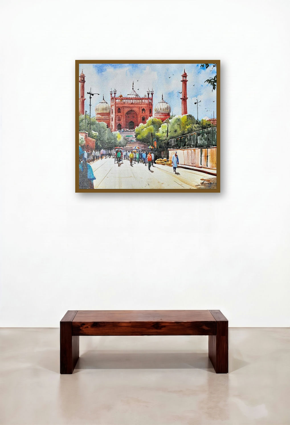 Red Fort Delhi (Eternal Love**) by artist Ranabir Saha displayed in a Transitional Reception Area