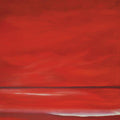 Seascape oil painting titled 'Red Sky', 18x12 inches, by artist SIMON MASON on Canvas