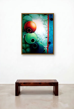 Redline (Balance and Contrast) by artist Ranchhor Meghwal displayed in a Contemporary Foyer