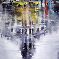 Cityscape watercolor painting titled 'Reflection', 30x22 inches, by artist Sanjay Dhawale on Paper