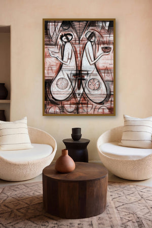 Reflection Iii (Mirror Image: A Moment of Reflection) by artist Dattatraya Thombare displayed in a Minimalist gallery